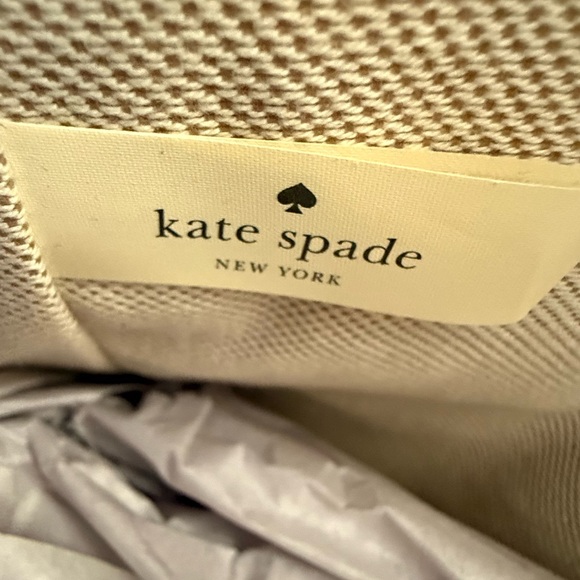 NWT Kate Spade Hallie Garden Way Sequin Raffia Tote Bag With PomPom - Picture 9 of 10